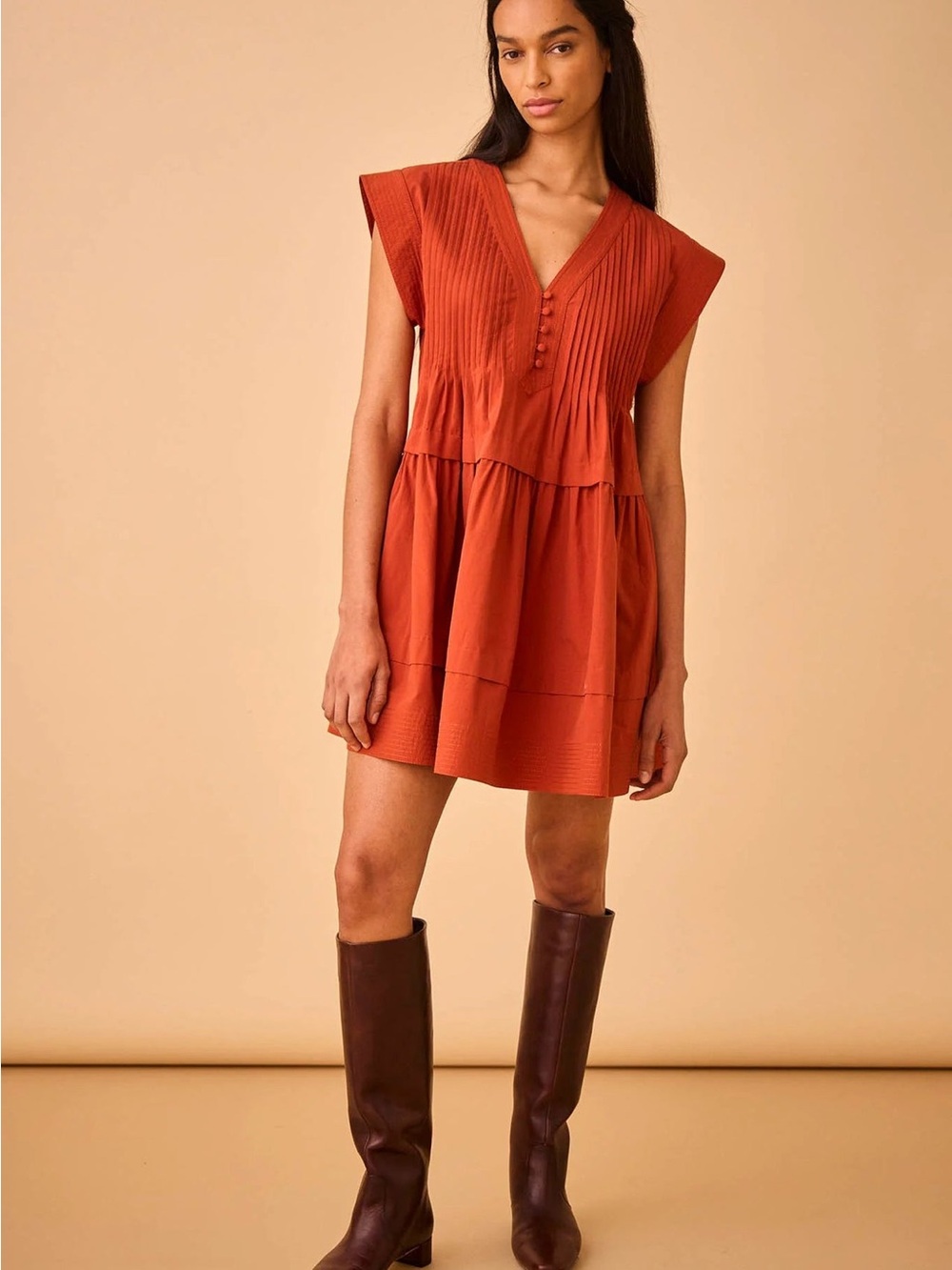 HUNTER BELL: Parker Dress in Burnished Copper, NWOT, XL